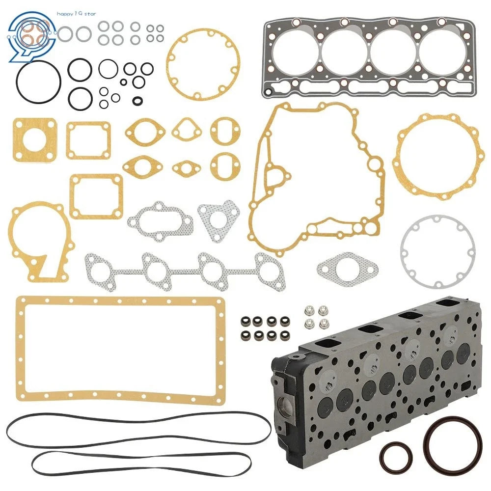 Cylinder Head and Gasket Kit for Kubota V1505, V1505D, V1505T Engines
