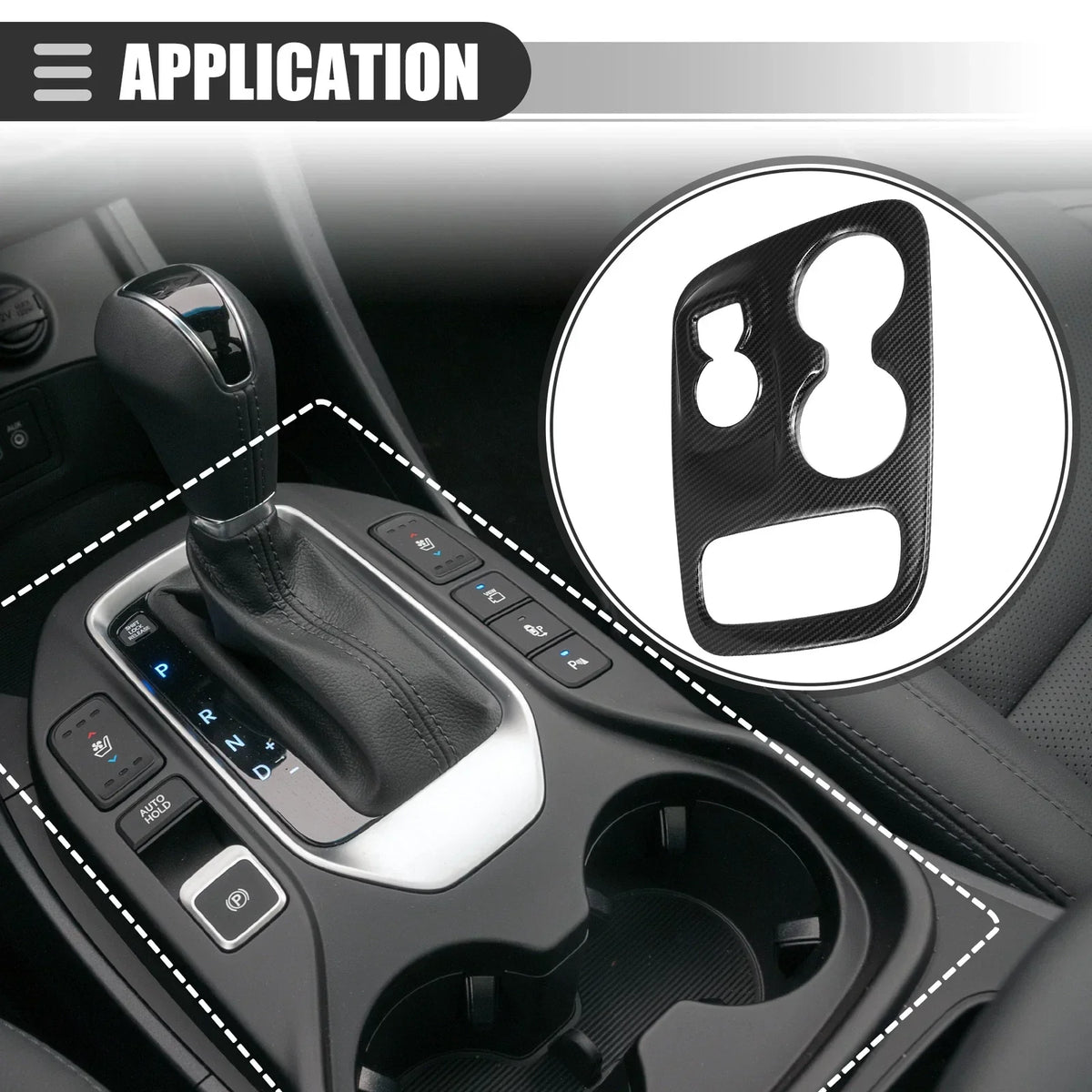 Carbon Fiber Central Control Gear Shift Trim for 2014-2017 Dodge Durango