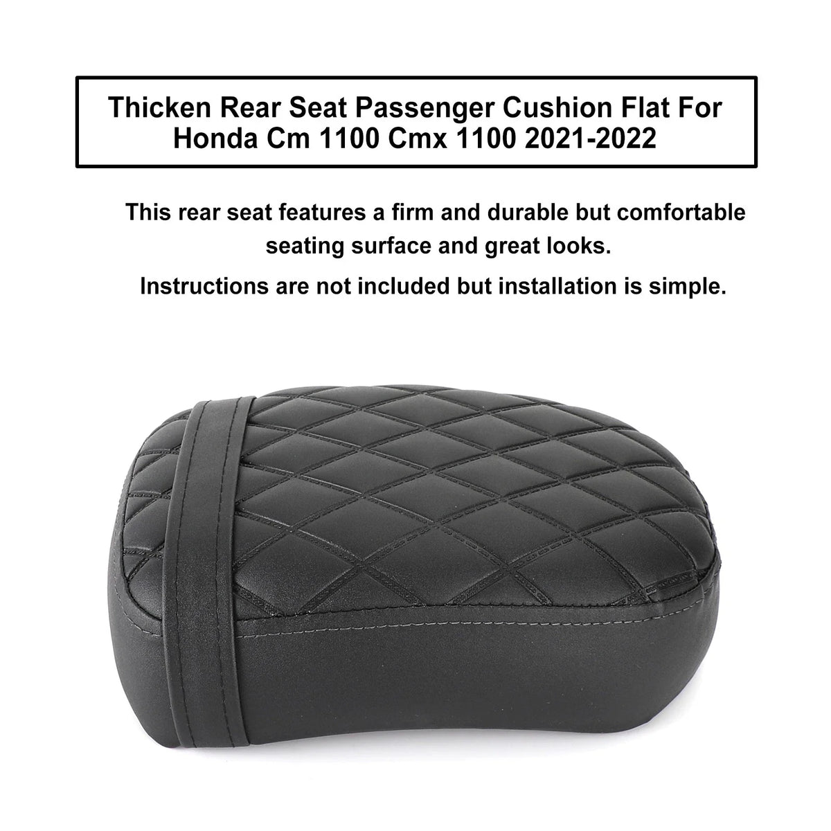 Rear Passenger Seat for Honda CM 1100 CMX 1100 (2021–2024) Flat Black