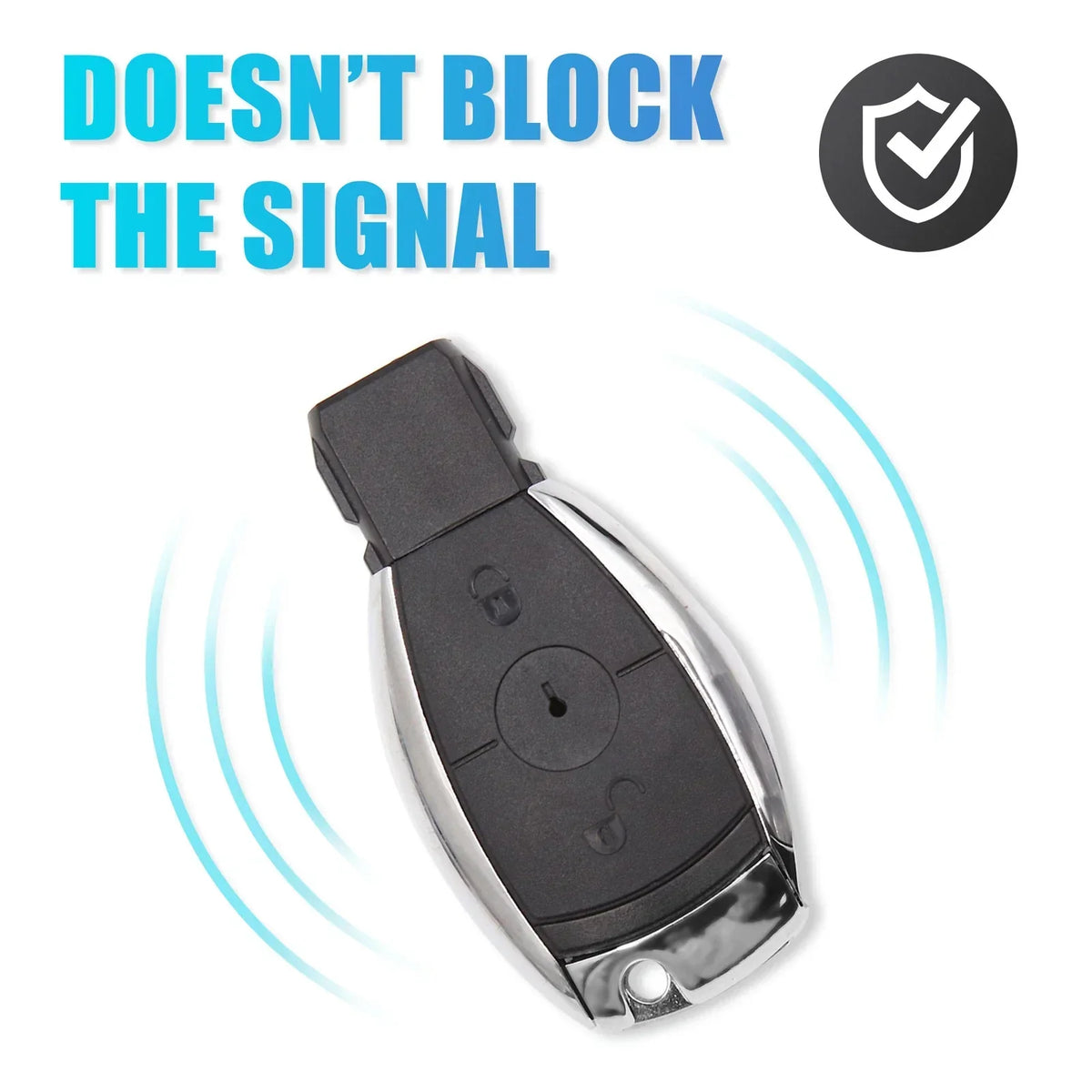 Uncut Key Fob Shell for Remote Access - Mercedes Compatible