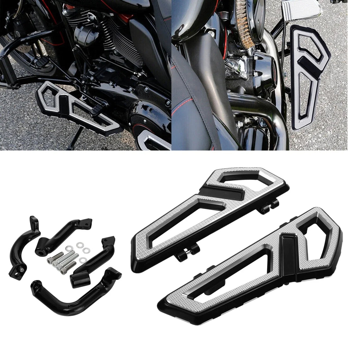 Footboard & Bracket for Front Driver on Harley Electra Glide 2014-2023