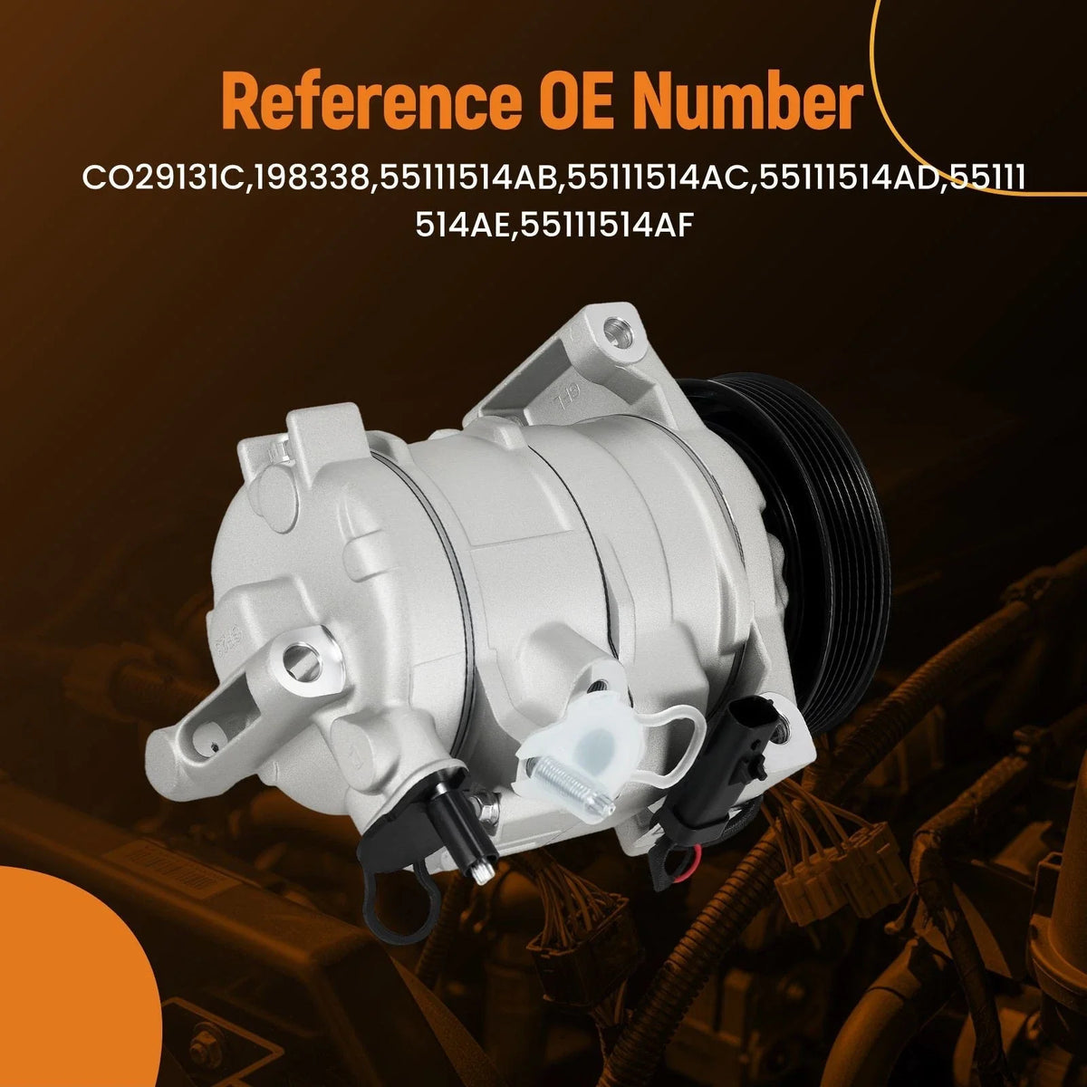 A/C Compressor Assembly for Dodge Durango (2019–2023) V8 5.7L 68383659AA