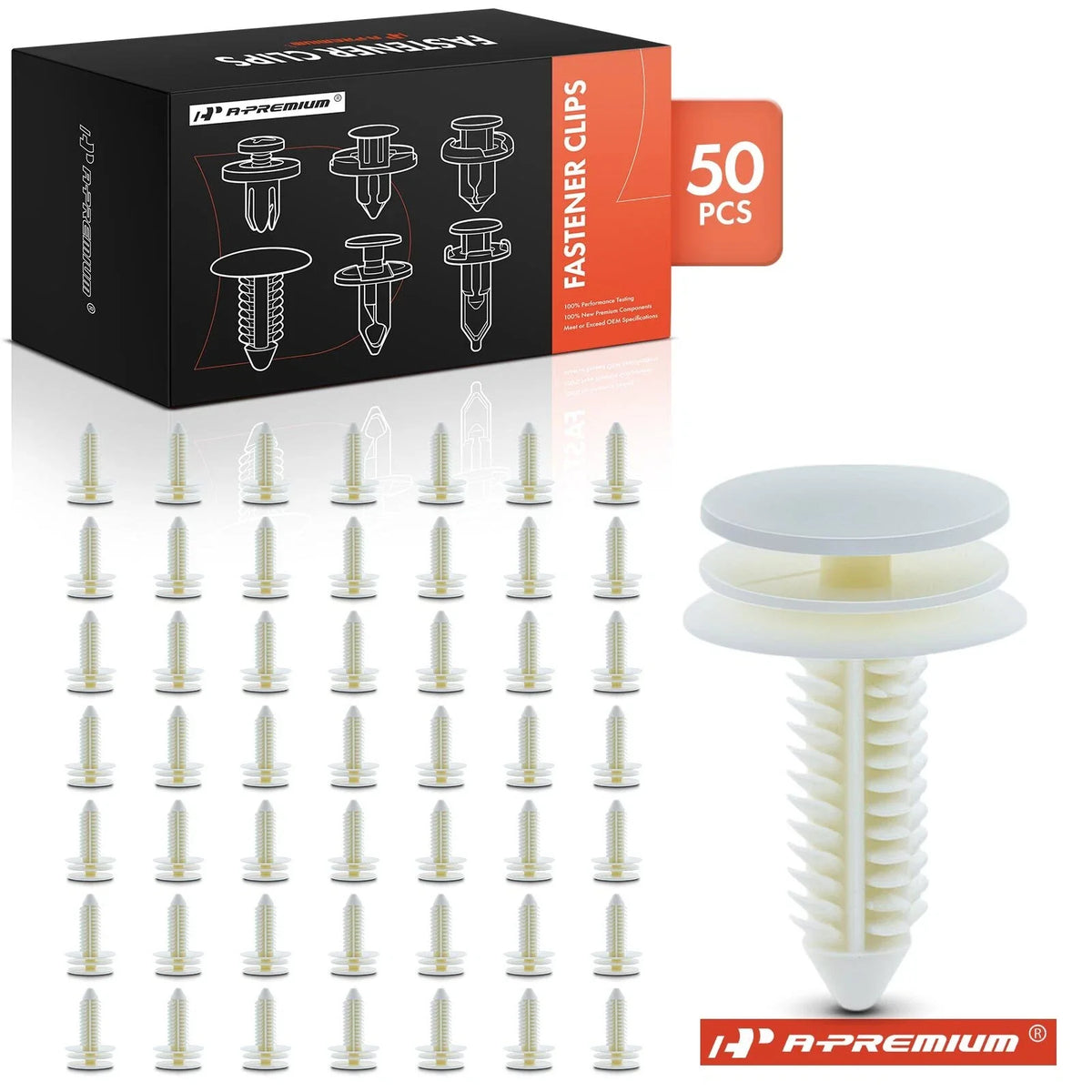 50Pcs 8mm Door Trim Panel Retainer Clips for Chevy Cadillac