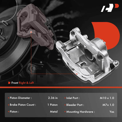 Front Brake Calipers Set for 2008–2013 Nissan Rogue