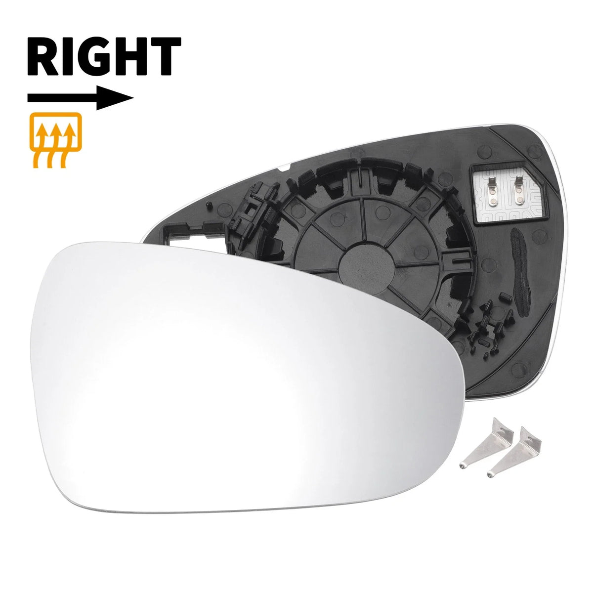 Heated Right Side White Mirror Glass for KIA Ceed (2018–2022)