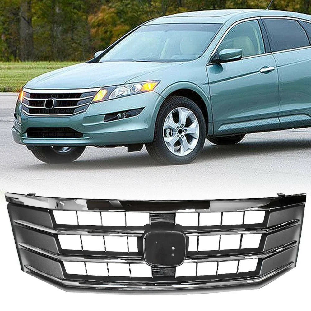 Chrome Mesh Front Upper Bumper Grille Trim for Honda Crosstour (2010–2012)