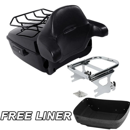 Trunk Backrest Pad Mount Rack for Harley Touring (1997-2008)