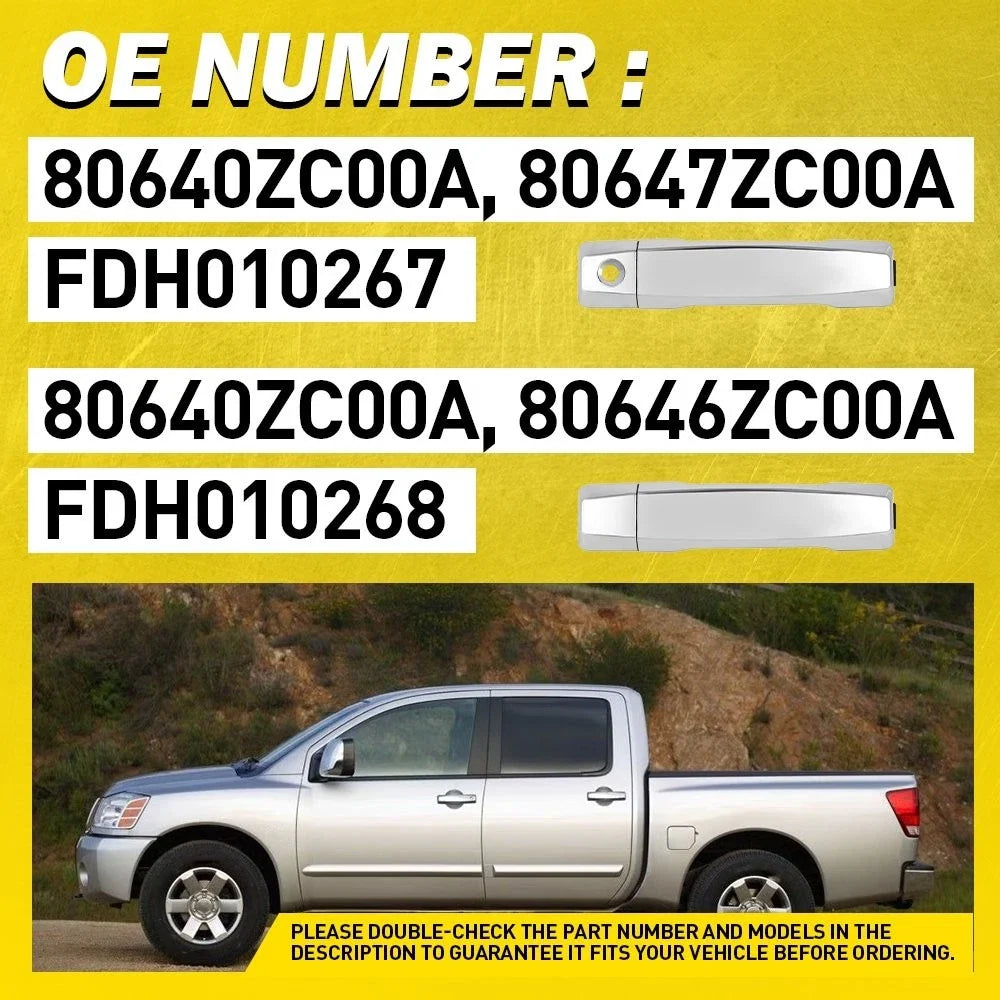 2X Chrome Outer Door Handle Set for QX56 Infiniti (2004-2010)