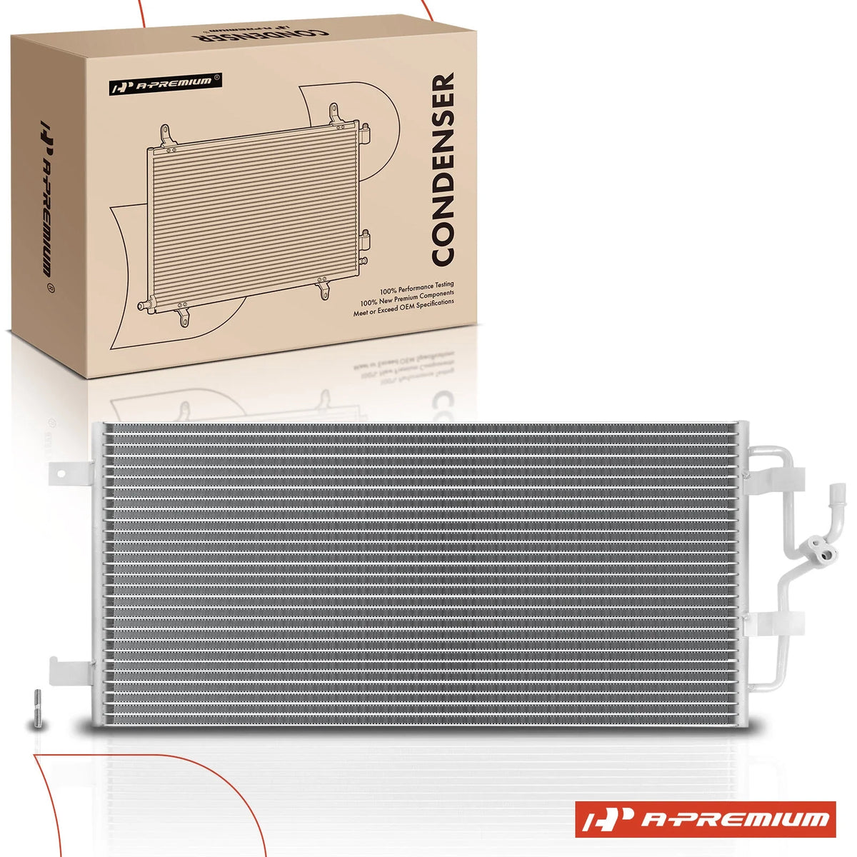 A/C Condenser with Bracket for Chevy Impala Buick LaCrosse Pontiac (2000–2016)