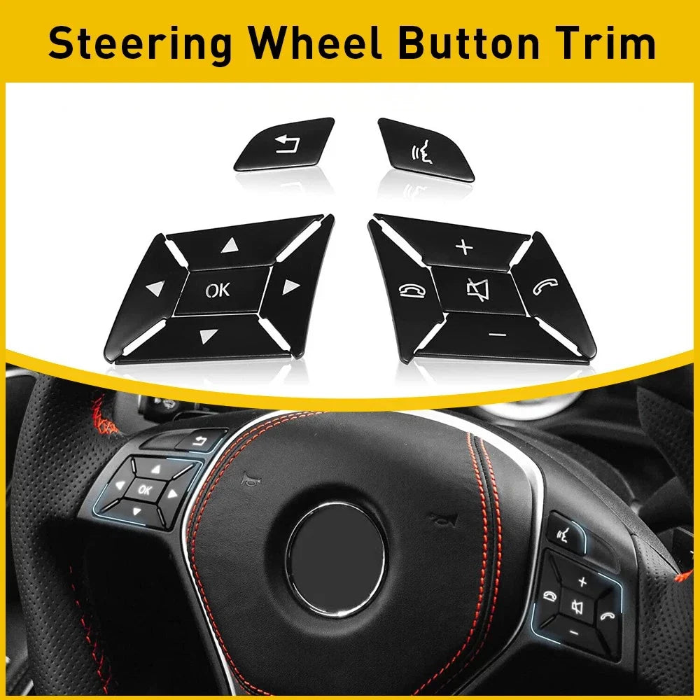 Steering Wheel Trim Button Cover for 2012-2016 Mercedes E C G Class
