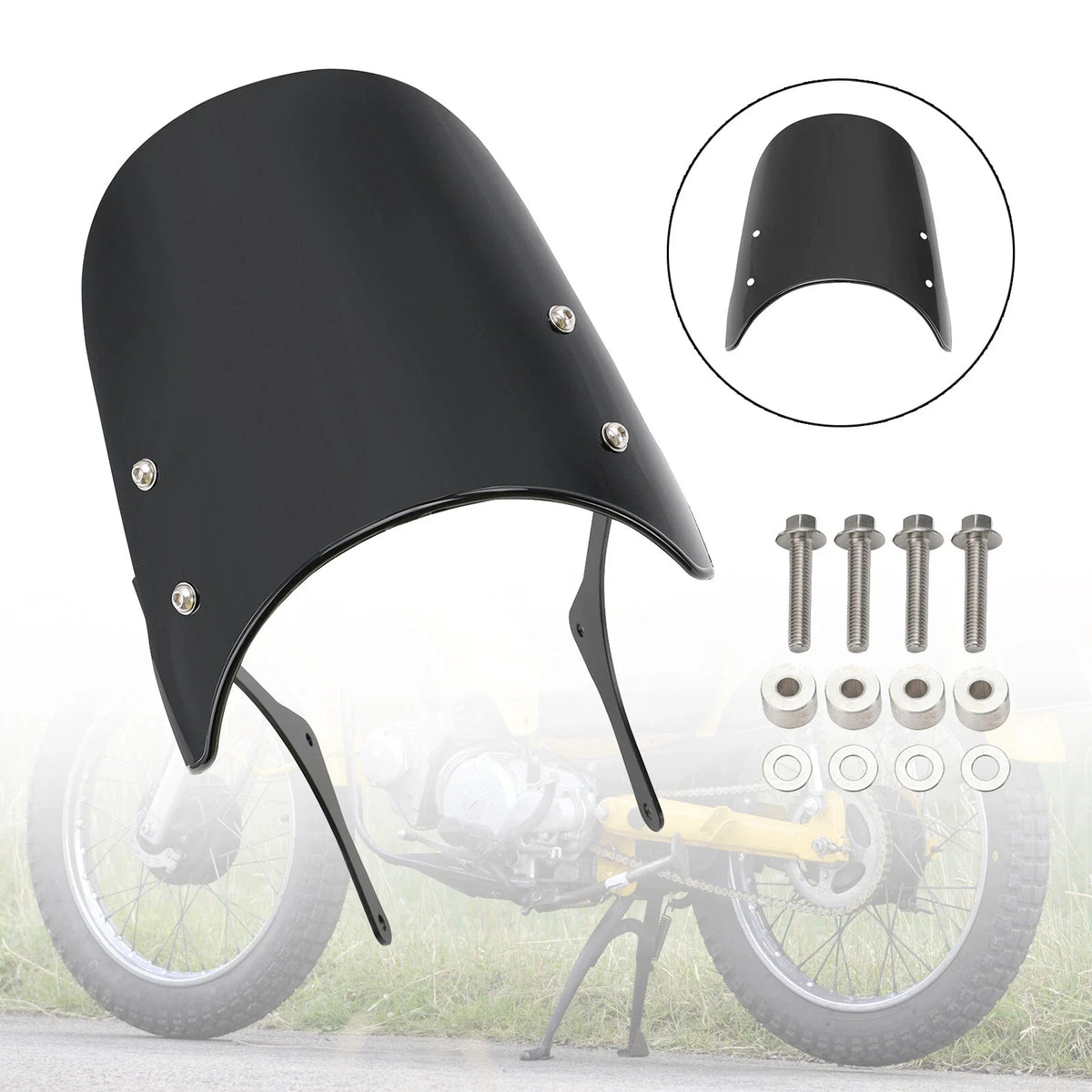 Windshield for Honda Trail 125 CT110 CT125 Hunter Cub (2021–2023) BLK