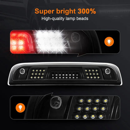 3rd Brake Light for GMC Sierra (2014–2018) Black Housing Clear Lens