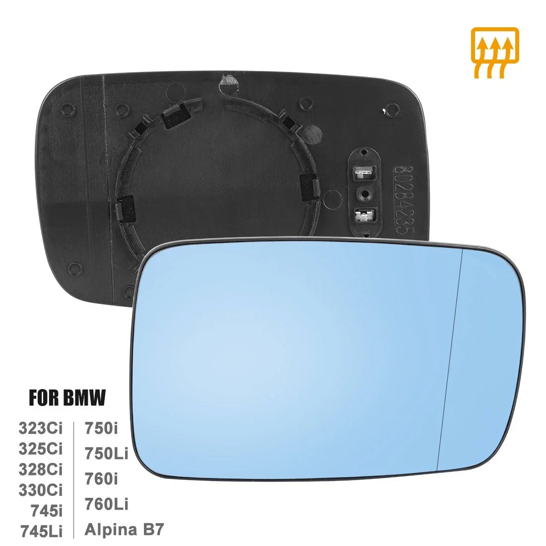 Heated Mirror Glass with Backing Plate for BMW 745i (2002–2005)