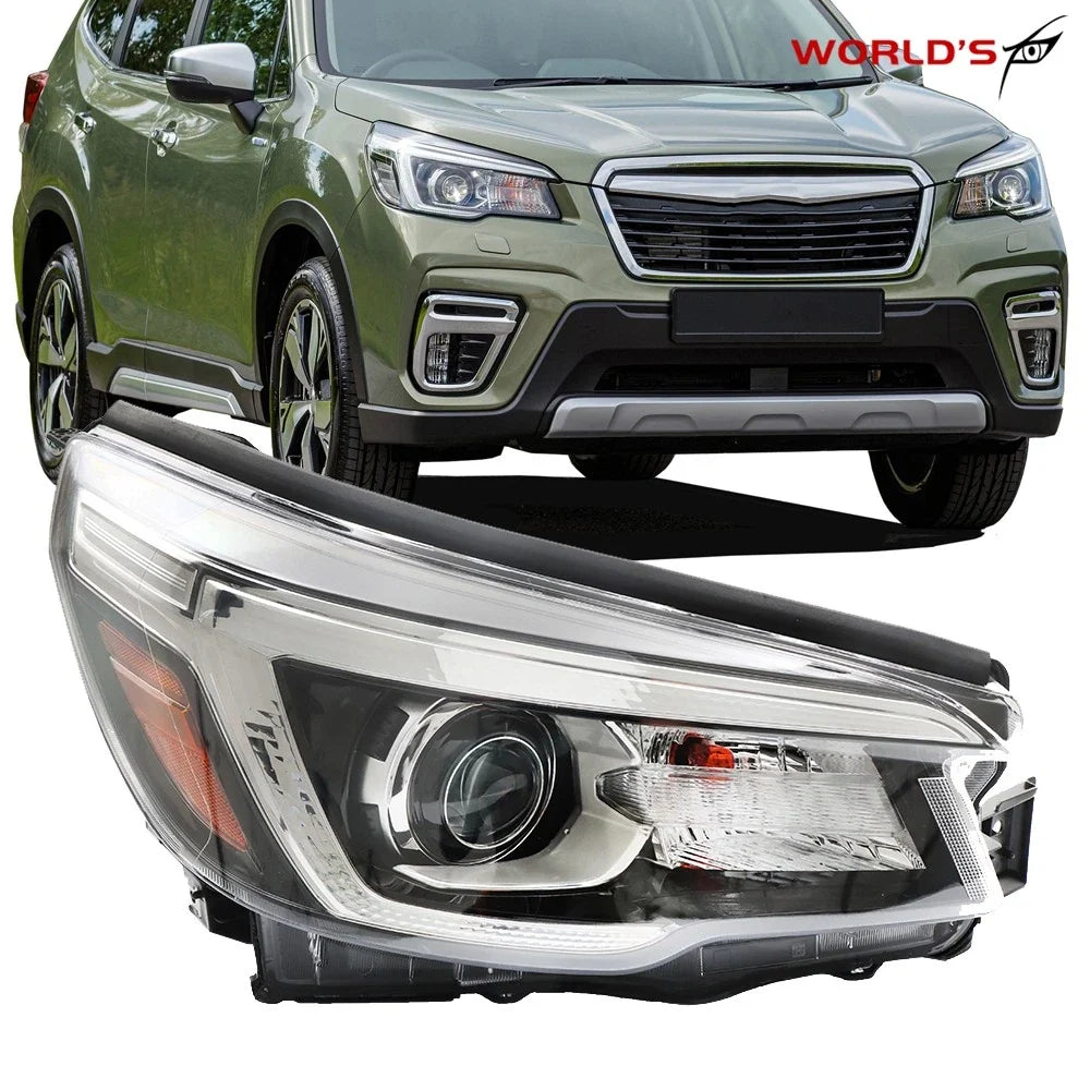 Headlight for Subaru Forester (2019–2020) Halogen Chrome Clear Right Side