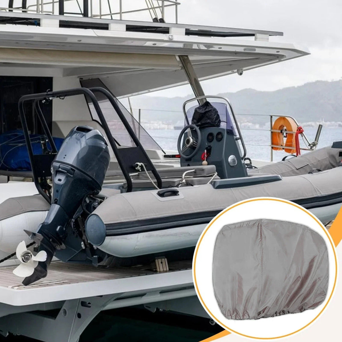 Boat Cover for Tohatsu Nissan 30-60 HP Outboard Motor (Waterproof)