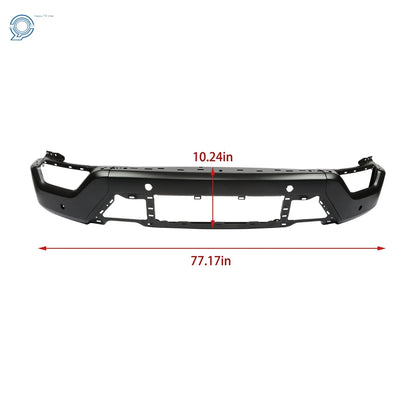 2021-2023 Ford F-150 Front Bumper Face Bar Black, 6 Sensor Holes