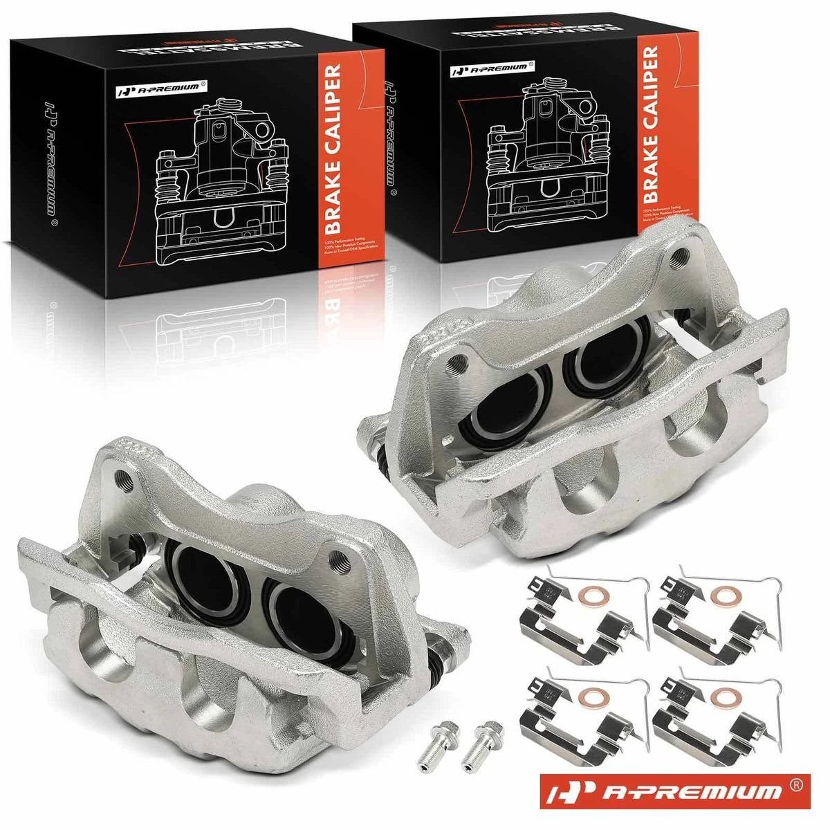 2X Front Disc Brake Caliper with Bracket for Honda Odyssey (2018–2023)