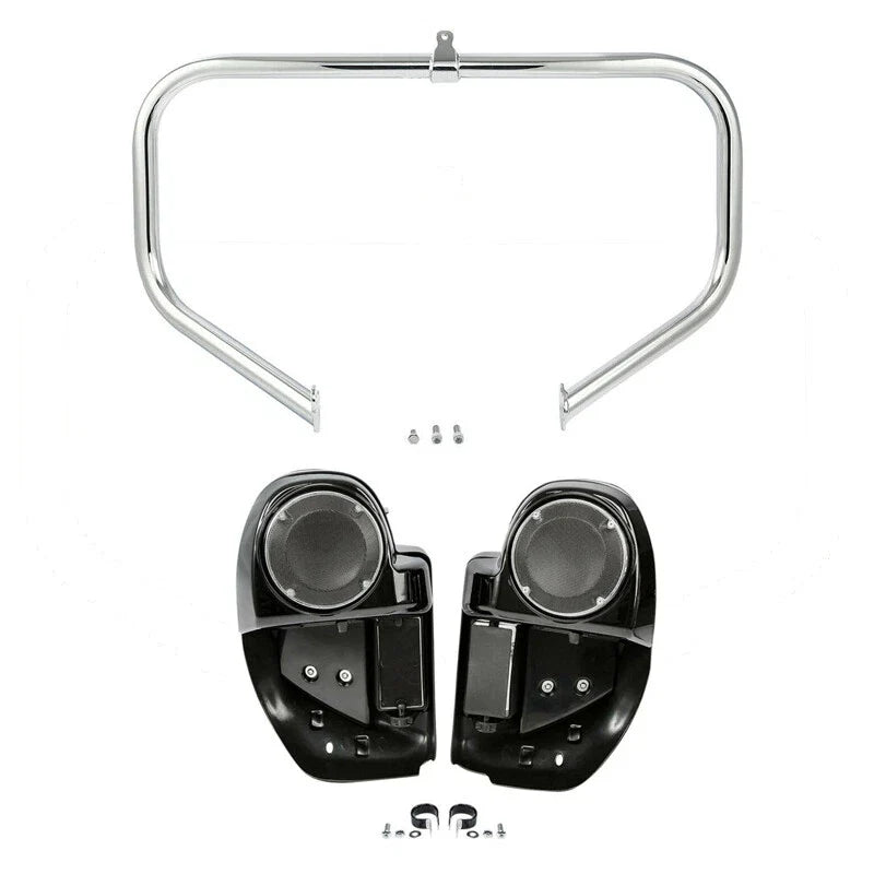Engine Crash Bar & Fairing Speaker Pod for Harley Touring 2014-2024
