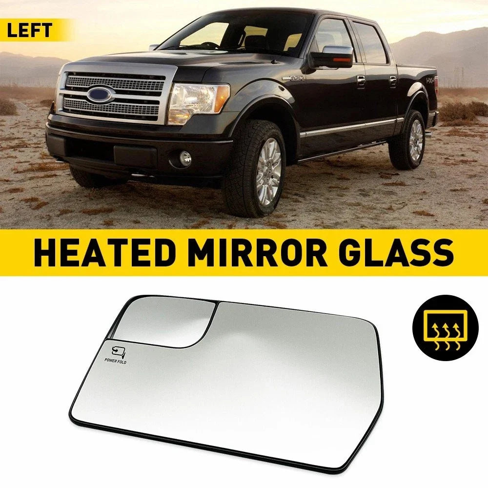 Spotter Mirror Glass with Heat for Driver Side Ford F150 2011-2014
