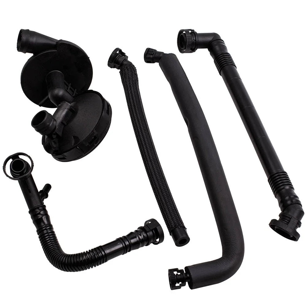 5pcs Kit: PCV Crankcase Vent Valve + Breather Hose for BMW E38 E46 E53 E60 E83