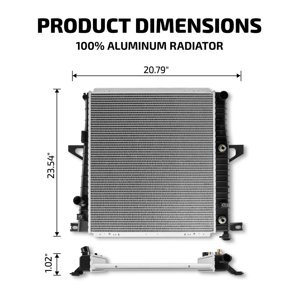 Aluminum Radiator for 4.0L Explorer & 3.0L Ranger (1998-2008)