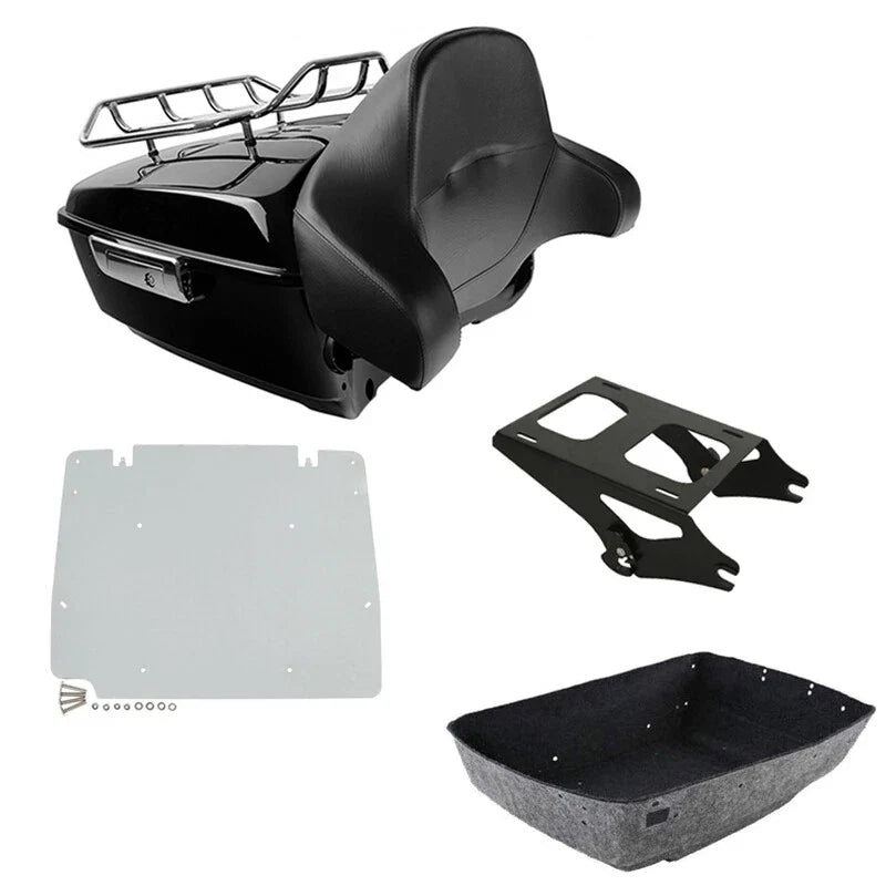 Trunk Backrest Mount Rack Plate for Harley Touring 2014-2026 Electra Glide