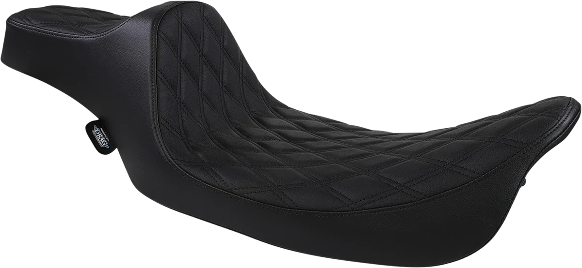 Black Predator III Seat - Extended Reach for Harley Davidson 2000-2023