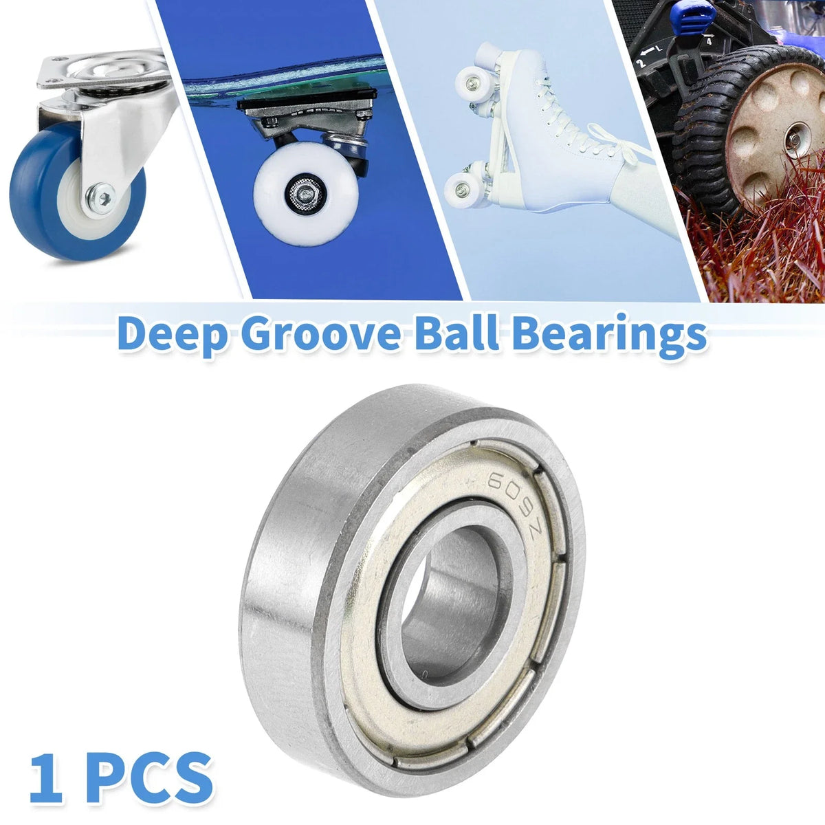 609ZZ Deep Groove Ball Bearing for Scooter Skateboard Wheel (1 Pc)