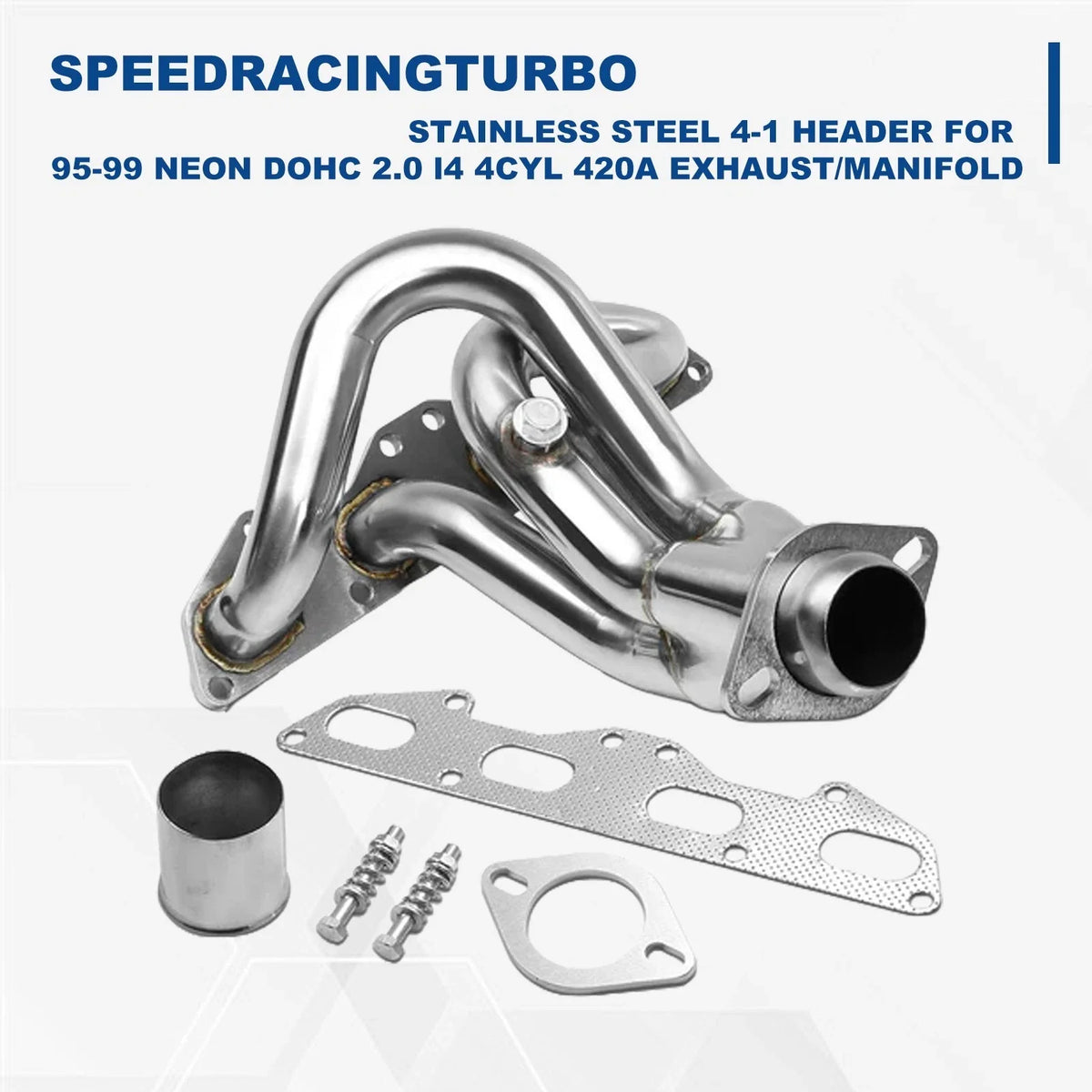 4-1 Header Exhaust Manifold in Stainless Steel for Dodge Neon 1995-1999