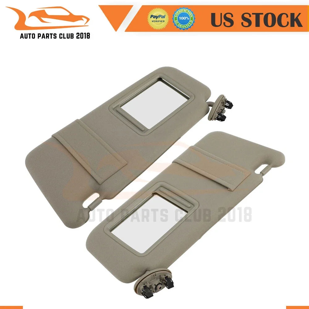 Sun Visor Pair for Toyota Camry (2006–2011) Beige Cloth