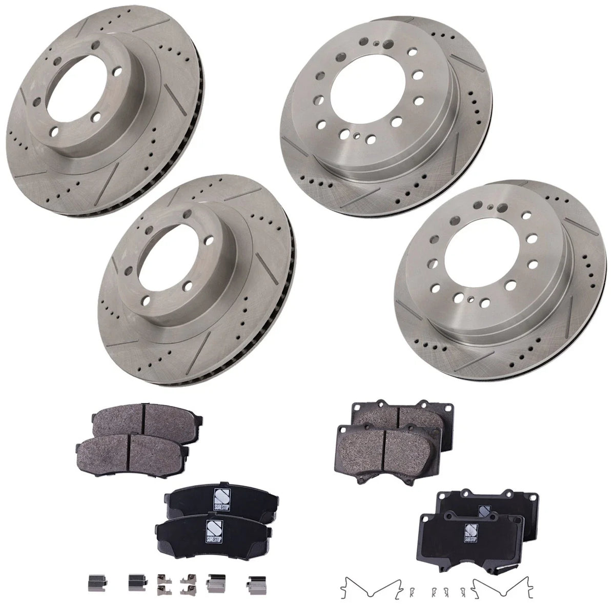 Disc Brake Rotors with Pads Kit for Lexus GX470 2003-2009