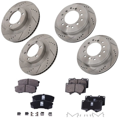 Disc Brake Rotors with Pads Kit for Lexus GX470 2003-2009