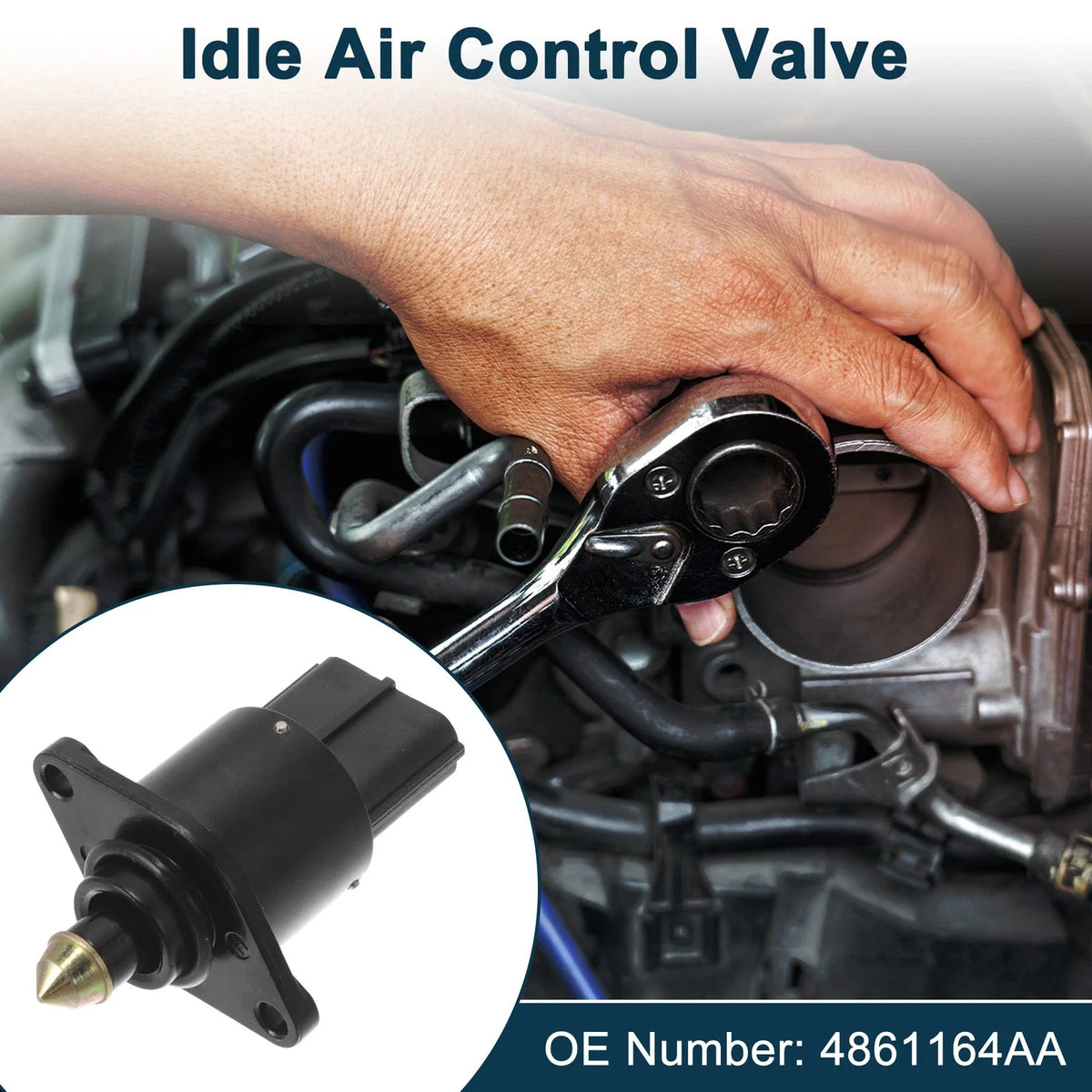 Idle Air Control Valve for Dodge Stratus (1998–2000) No. 4861164AA