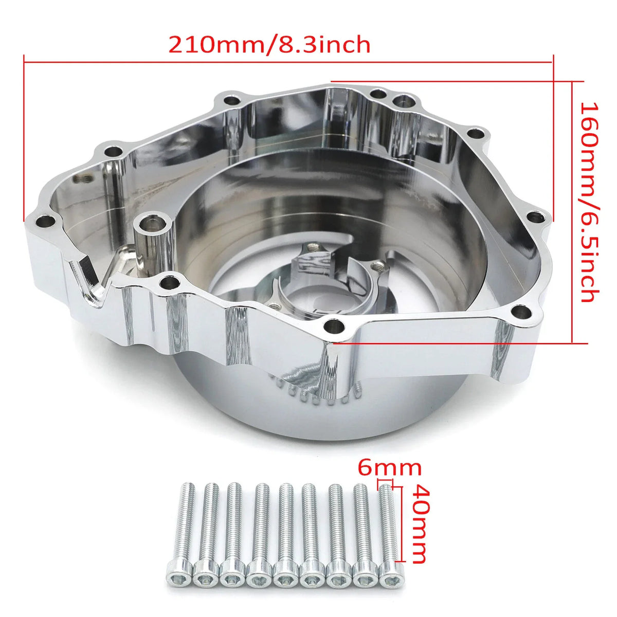 Chrome CNC Clear Left Engine Stator Cover for Honda CBR600/F4/F4i (1986–Present)