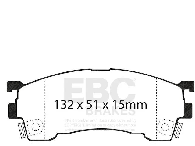 Front Brake Pad Set for Mazda Protege ES (1999–2000) SB397BP