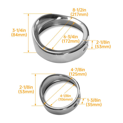 7" Headlight & 4.5" Passing Light Trim Ring Bezel Visor for Harley Touring (1994–2023)