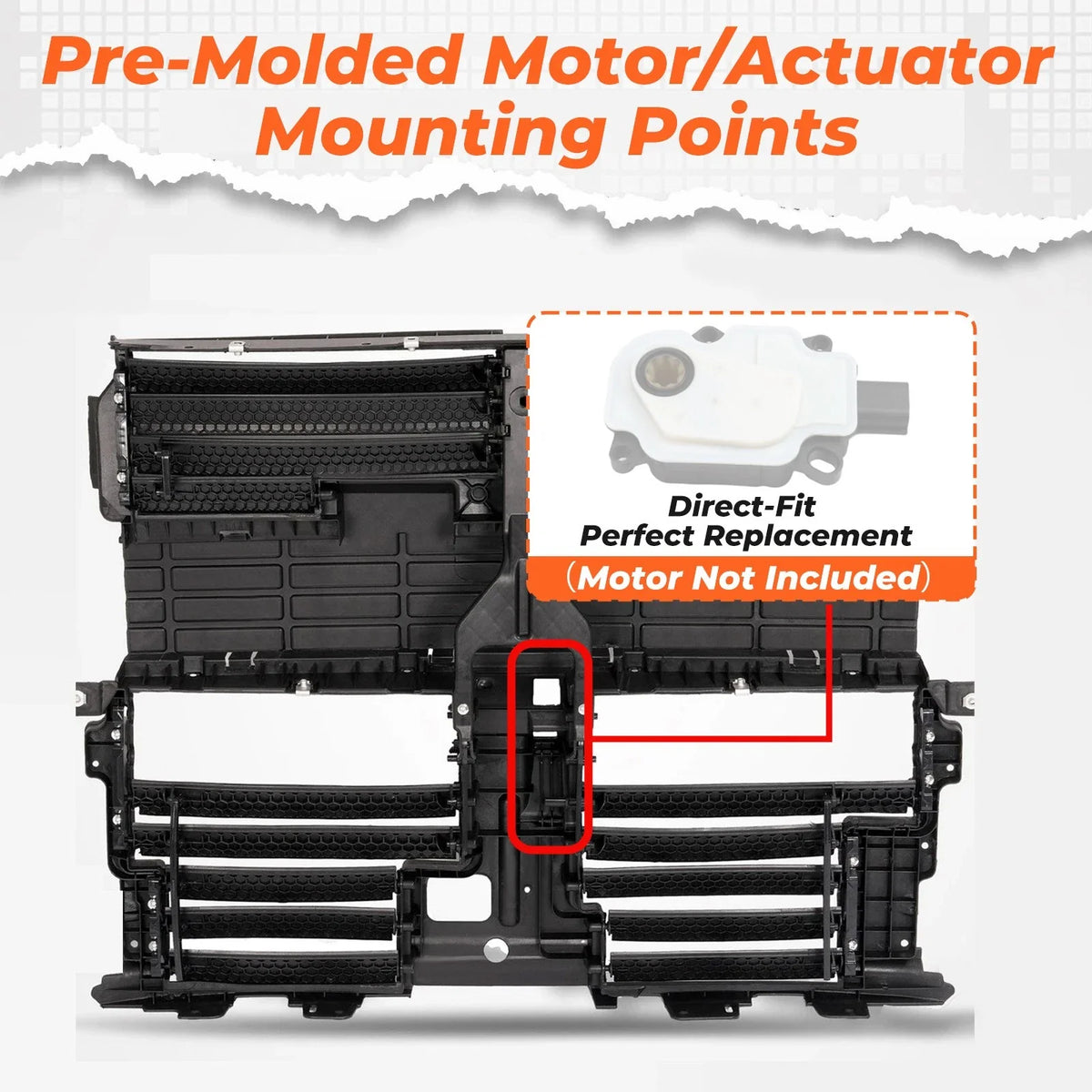 Radiator Grille Control Shutter Assembly for Ford Edge (2015–2018)