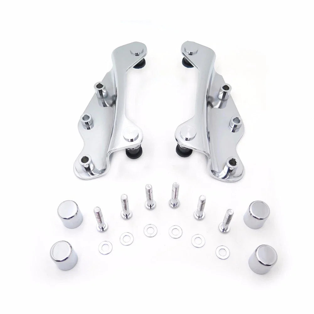 Chrome 4-Point Docking Hardware Kit for Harley FLHR FLHT Touring 2009-2013