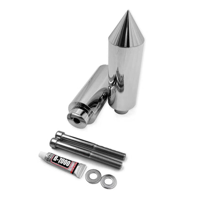 Chrome Extended Spike Frame Slider Crash Protector for Honda CBR 600 F4 (1996–2007)