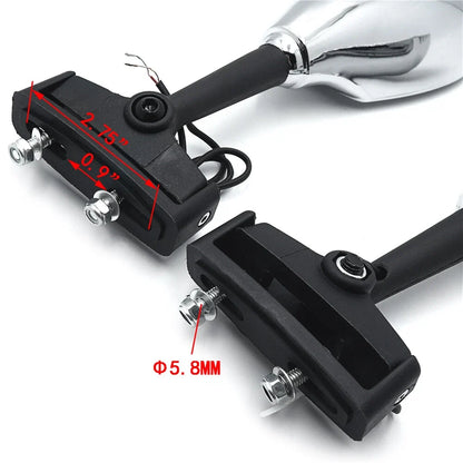 Turn Signal Mirrors for Ducati Triumph TT600 Trophy 2000-2005 - Chrome Clear