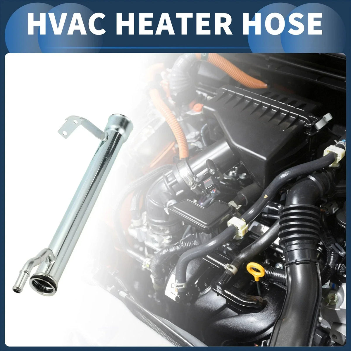 Heater Hose Silver Tone Metal for Dodge Grand Caravan 1989-2020