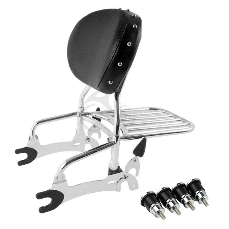 Backrest Sissy Bar Chrome with Mounting Spools for Indian Chieftain 2014-2022