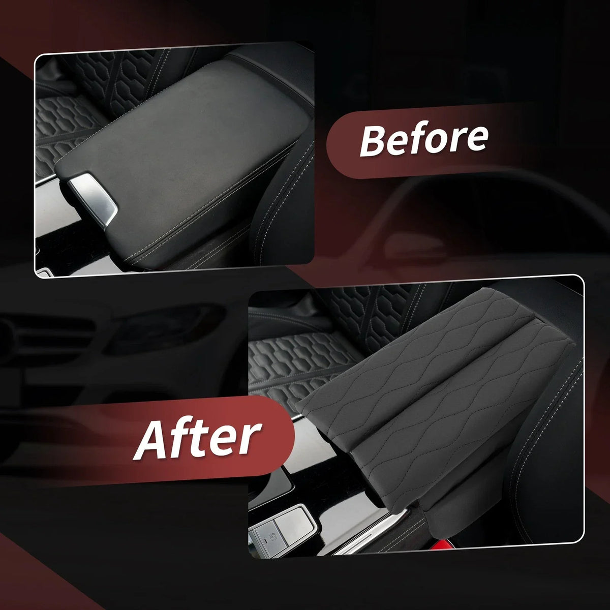 Armrest Cushion Center Console Cover for Mercedes Benz EQC 400 2019-2023