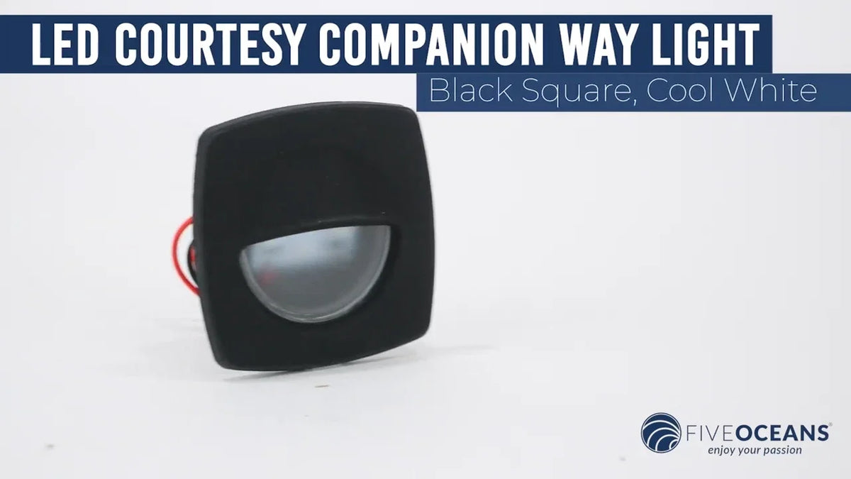 2X 2-1/4-Inch Square Companion Light for - Cool White LED, Black Housing