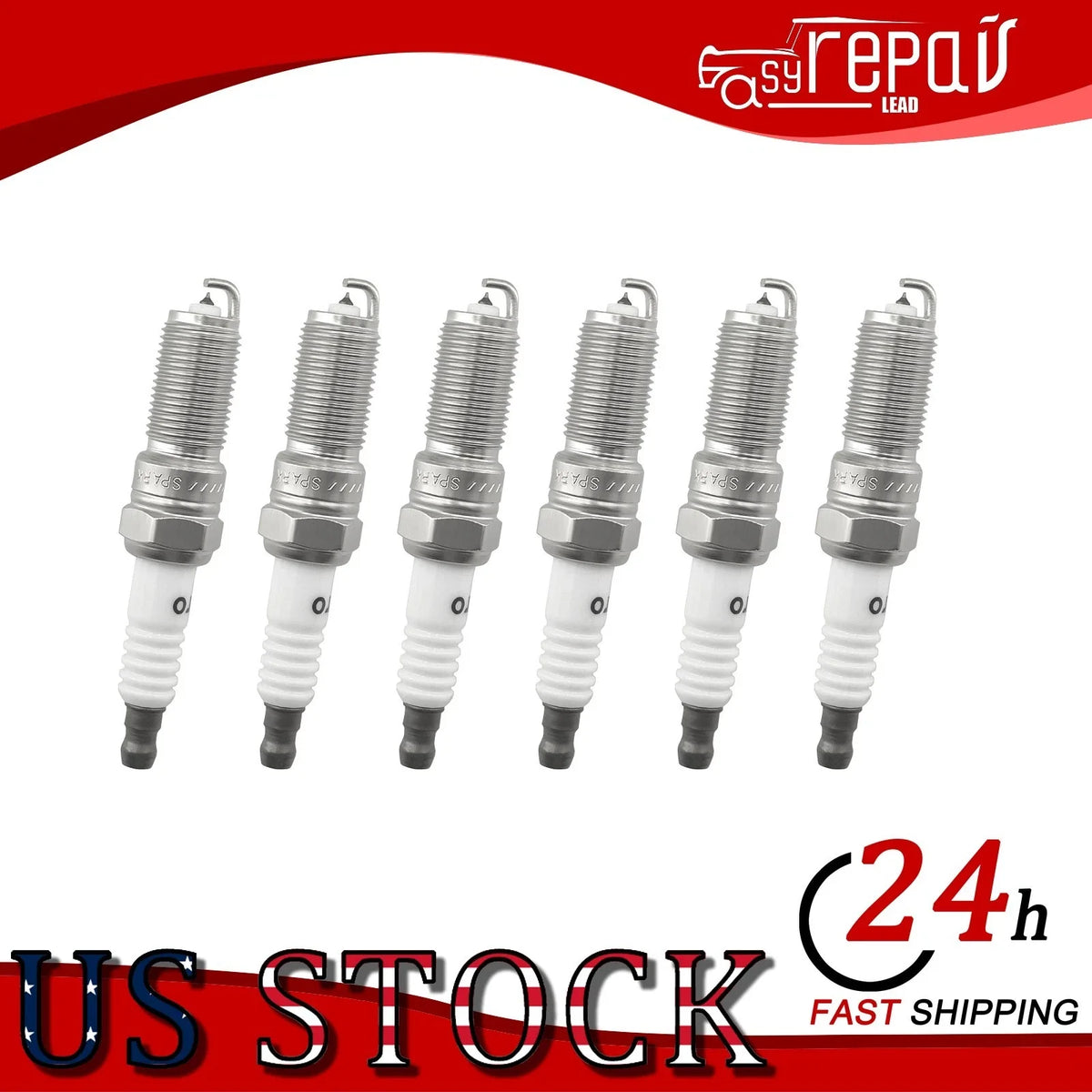 Set of 6 Iridium Spark Plugs for Cadillac, Chevrolet, Ford Edge 2008-2017
