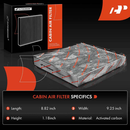 Cabin Air Filter with Activated Carbon & Engine Filter for Acura MDX 2014-2020