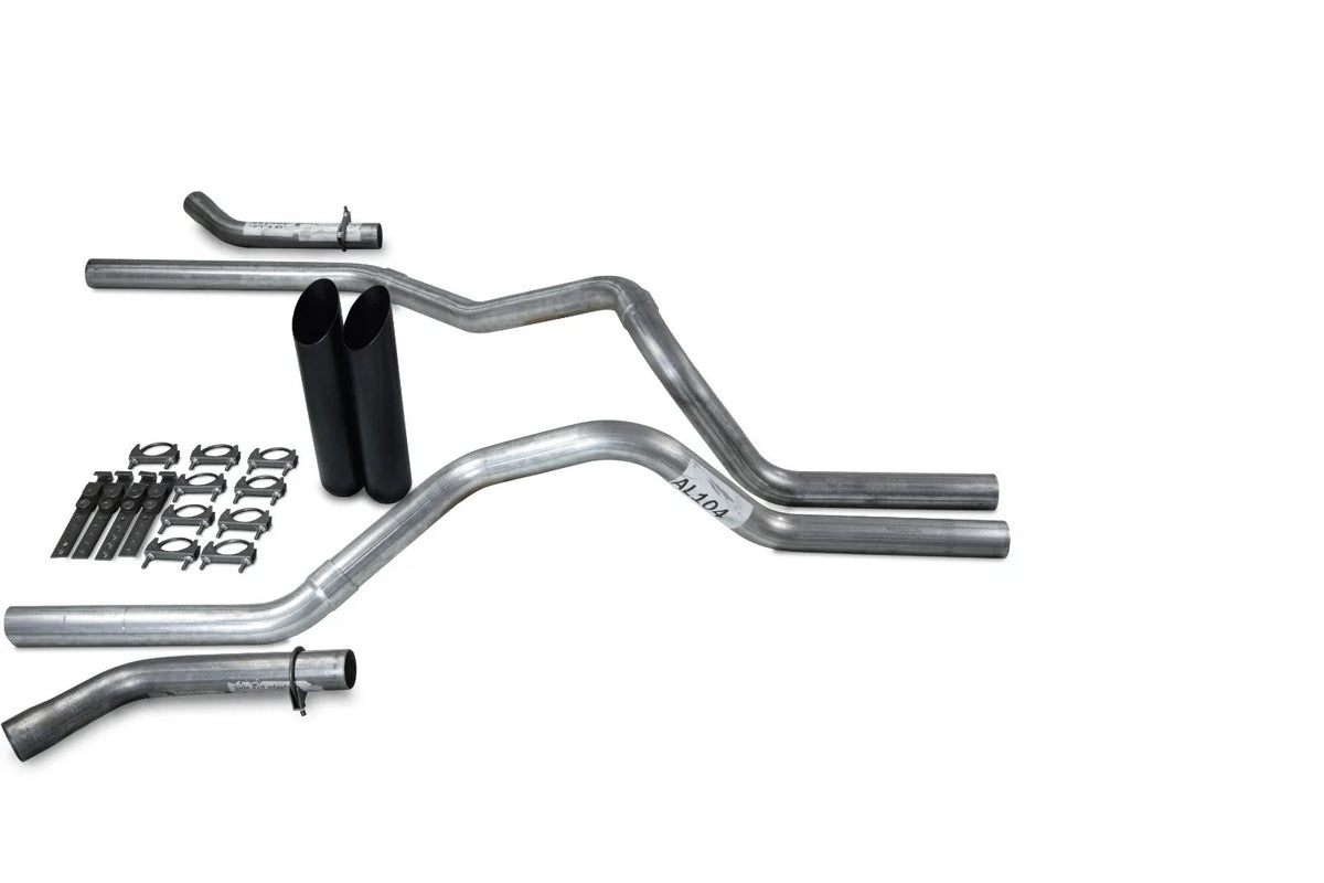 1996-1999 Chevy GMC 1500 Dual Exhaust Kit - 2.5" Black Tips
