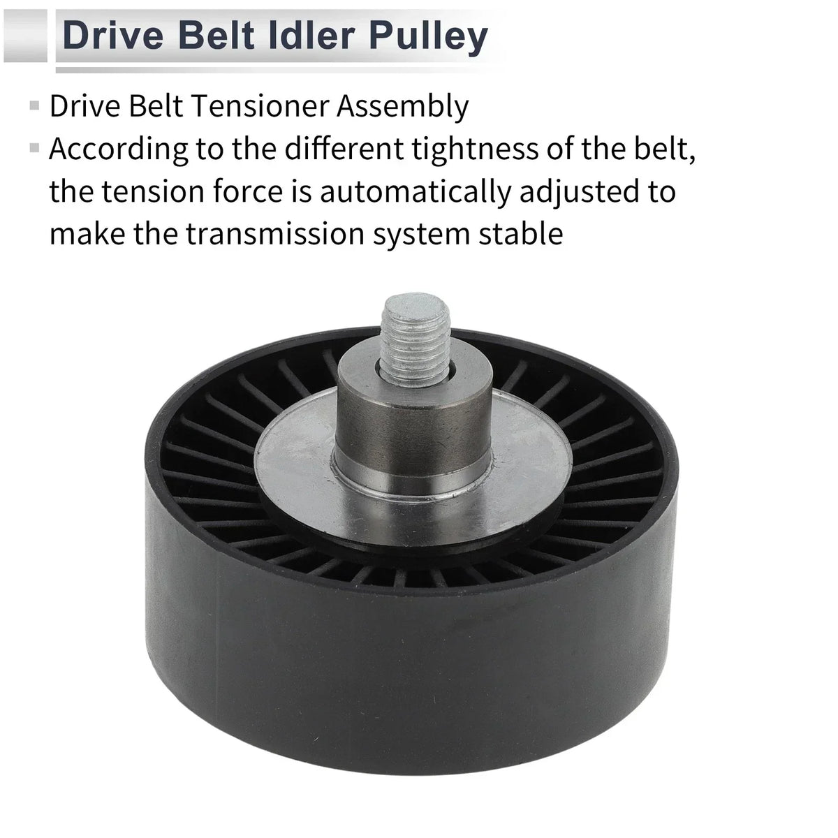 Drive Belt Idler Pulley for BMW 3 Series 2008-2012 - Black