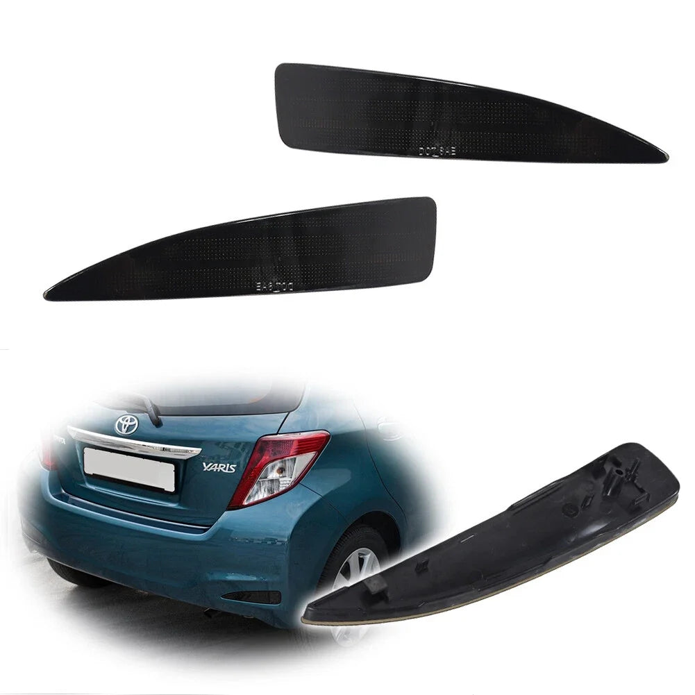 2X Smoke Bumper Reflectors for Toyota Yaris (2012–2014)