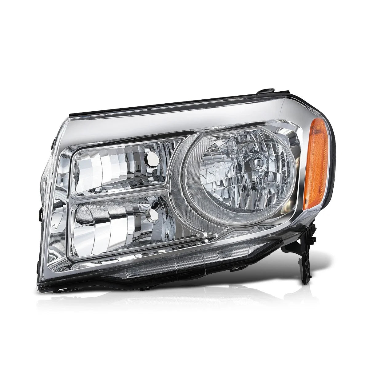Left Driver Side Headlight Lamp for Honda Pilot (2012–2015) Chrome/Amber